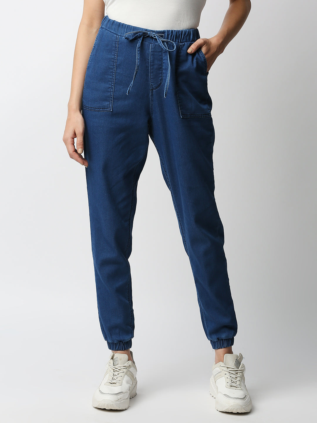 Buy Washed Denim Joggers with Insert Pockets Online at Best Prices in India  - JioMart.